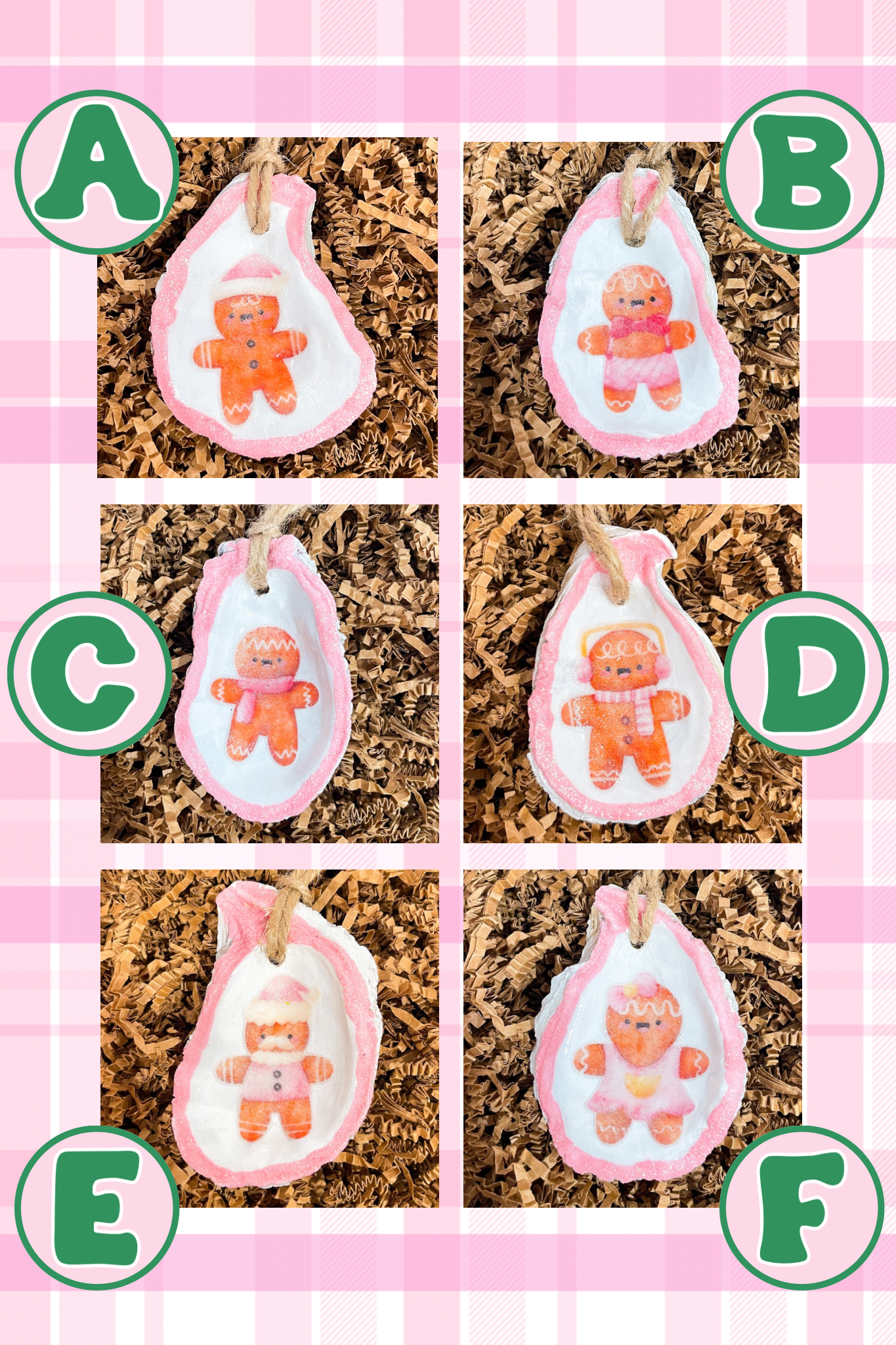 Gingerbread Men Ornament Set