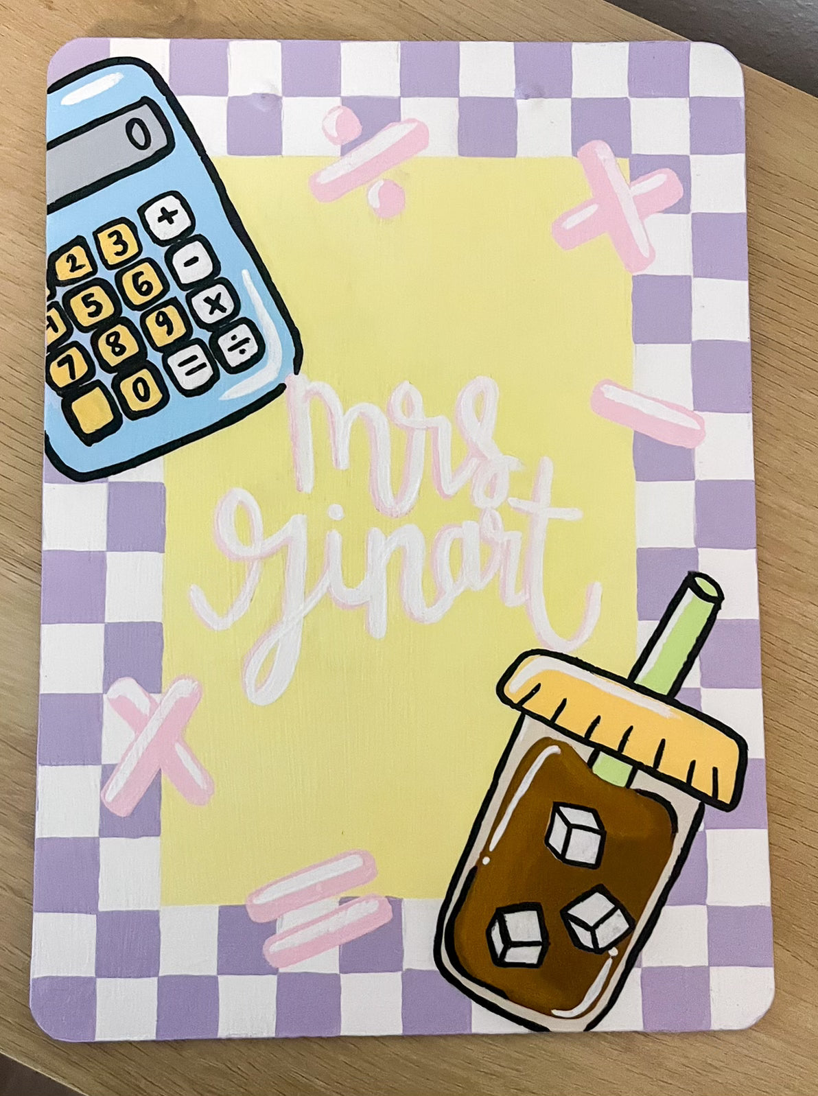 Hand-painted clipboard