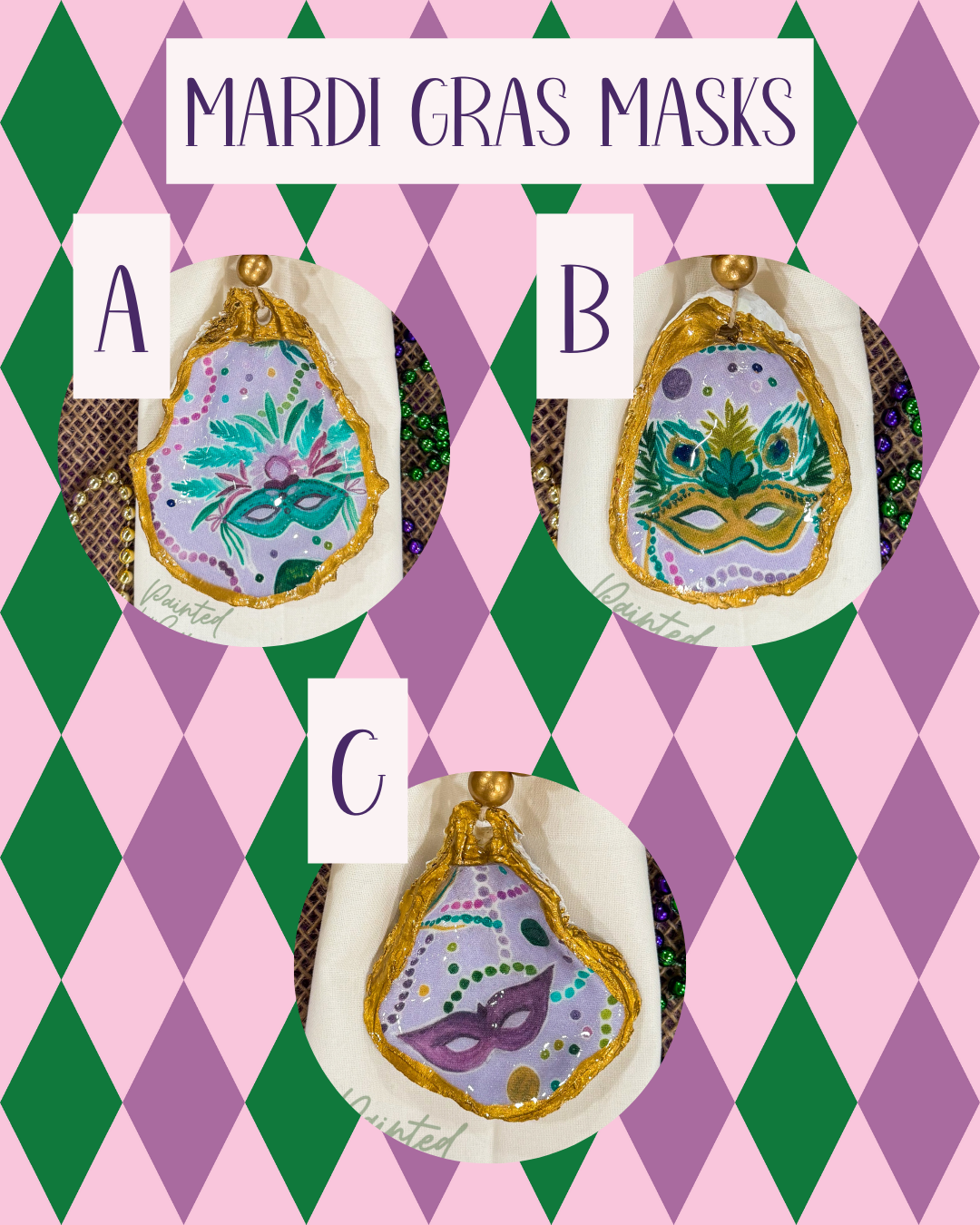 Beaded Oyster Shell Charms