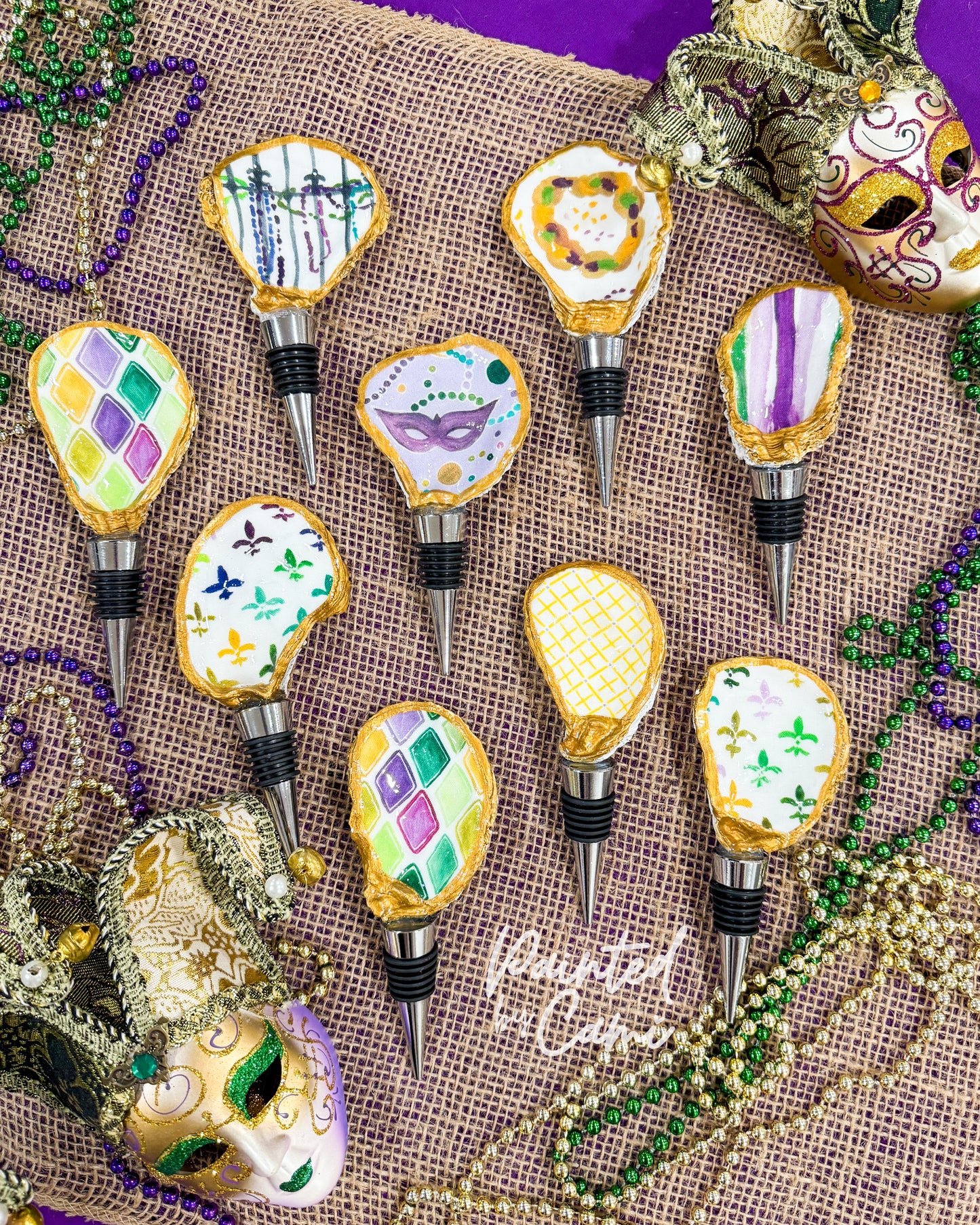 Let the Good Times Pour! Decoupaged Oyster Shell Wine Stoppers