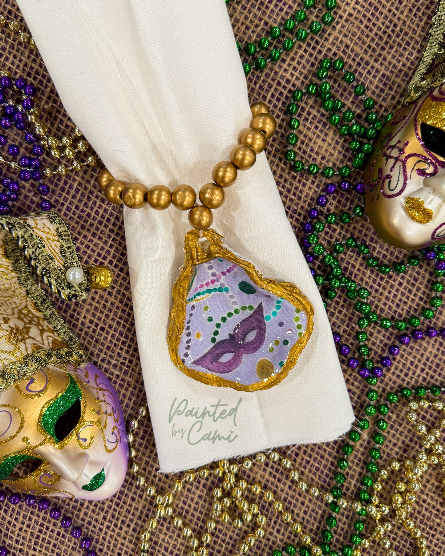 Beaded Oyster Shell Charms