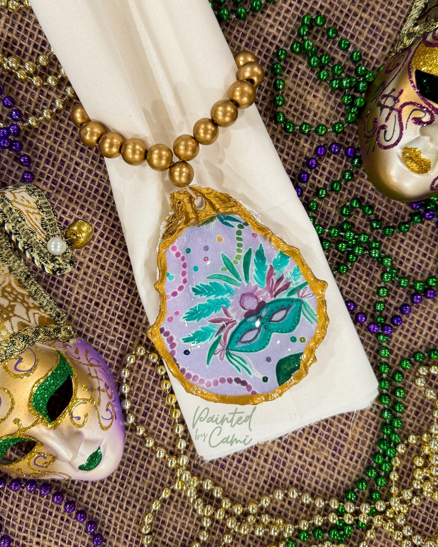 Beaded Oyster Shell Charms