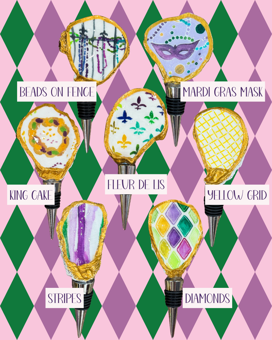 Let the Good Times Pour! Decoupaged Oyster Shell Wine Stoppers